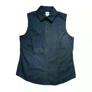 Brooks Brothers Black Sleeveless Blouse